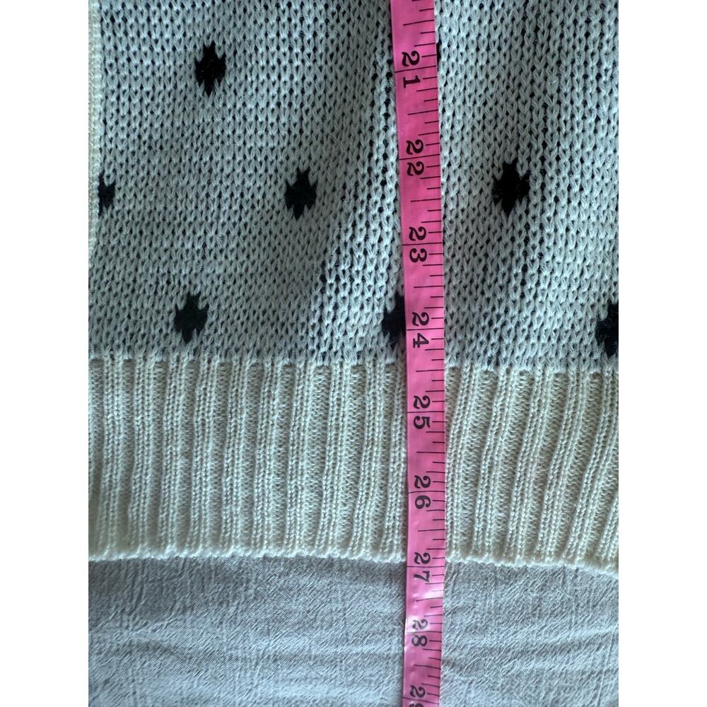 Vintage Pendleton 100% Virgin Wool Nordic Cardigan Sweater XL USA Black Ivory - Picture 9 of 11